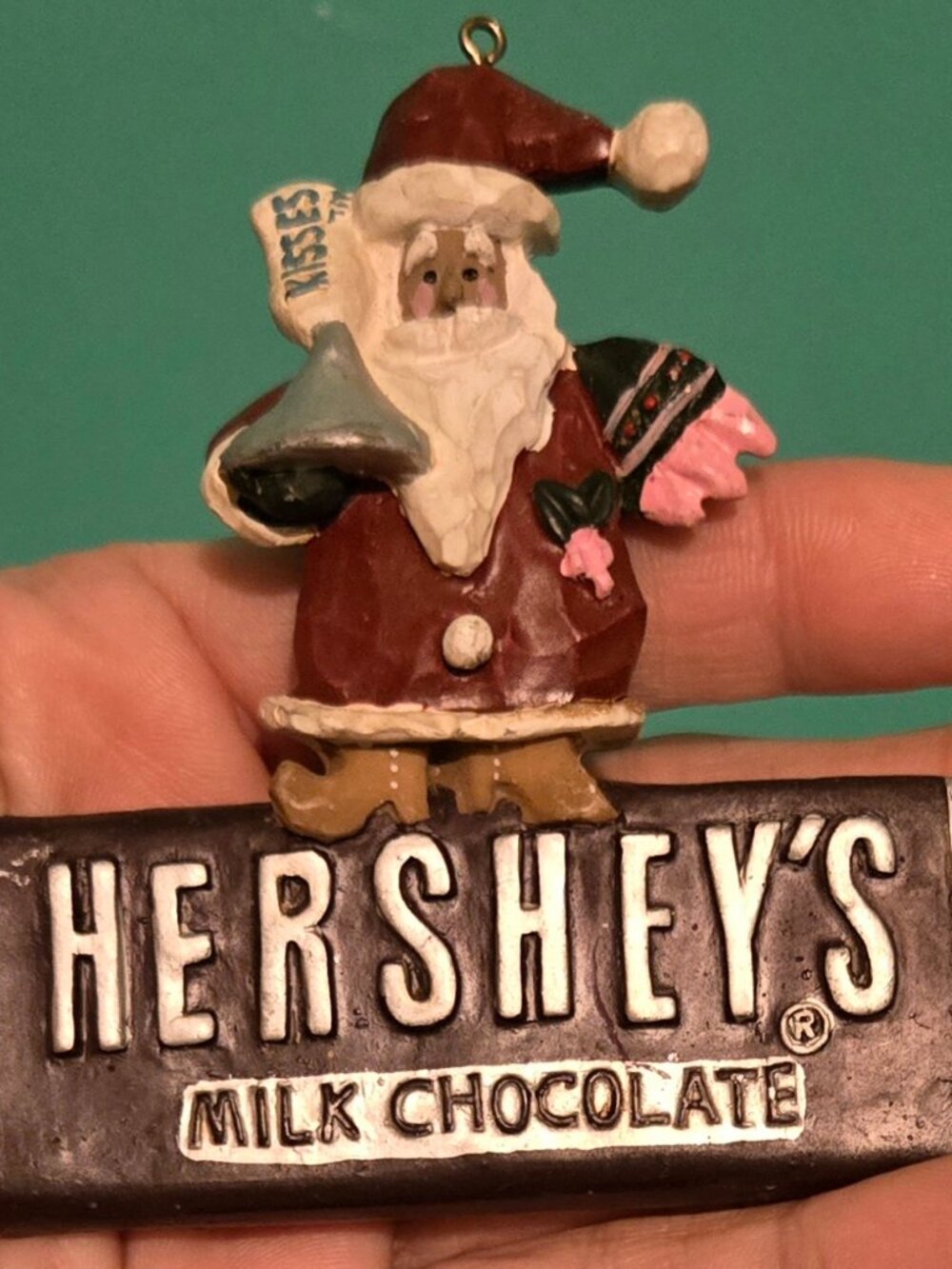 Lot of 2 Hershey's Christmas ornaments HFC-1998 Hershey Foods Corporation